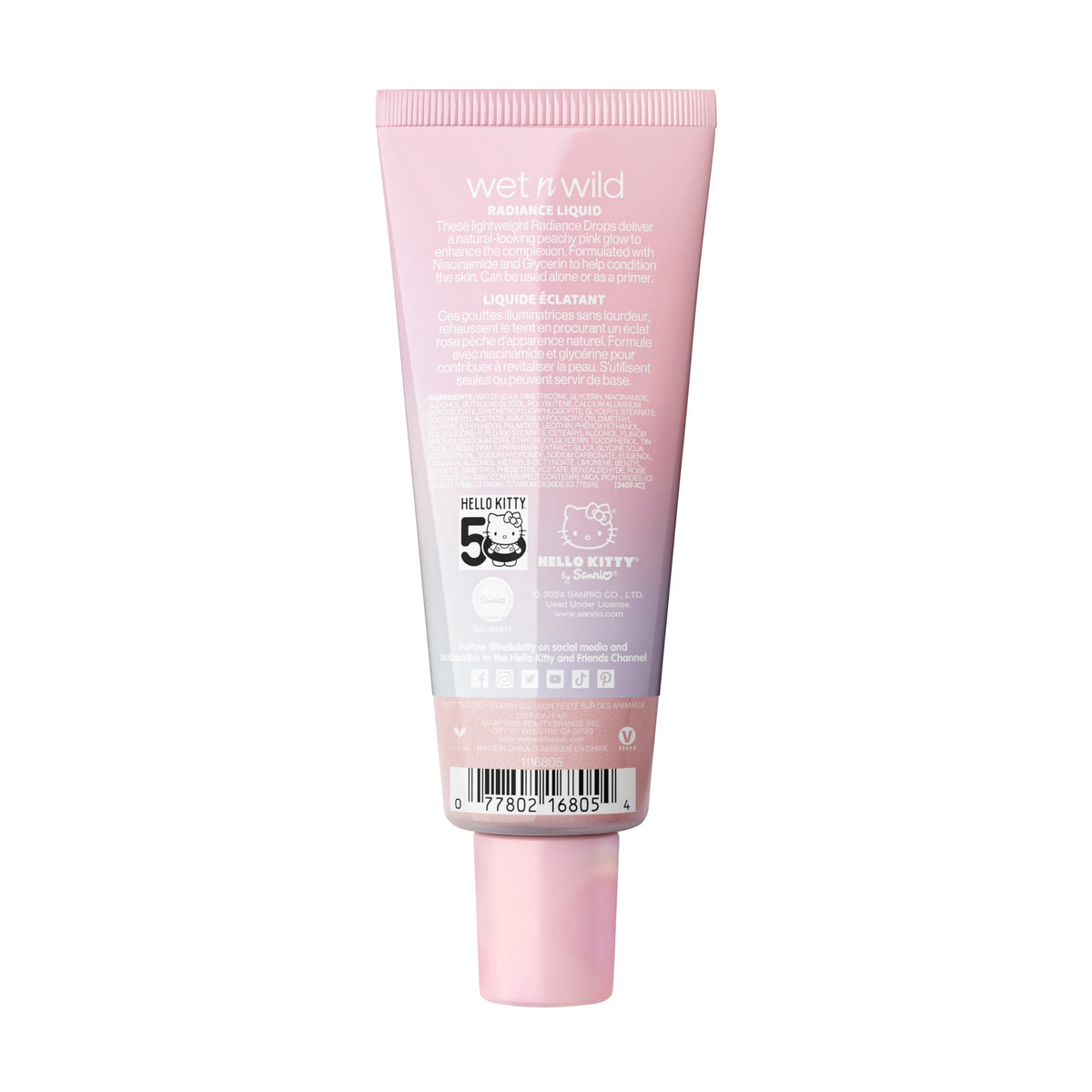 wet n wild Hello Kitty Radiance Liquid packaging