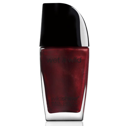 wet n wild Wild Shine Nail Polish Red Burgundy Frost front view