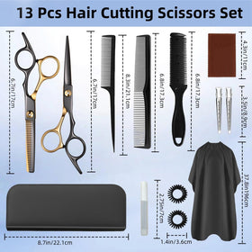 WFOEJEJ hair scissors with ergonomic handle close-up