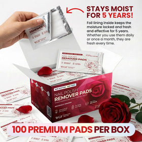 WGF Nail Polish Remover Pads in a travel bag