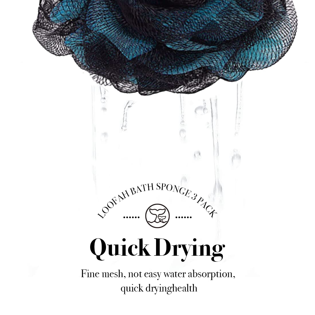 WhaleLife bath sponges in a modern bathroom setting