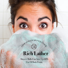 WhaleLife loofah sponge showing cloud-like lather