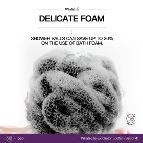 WhaleLife loofah sponge showing durable knot technology