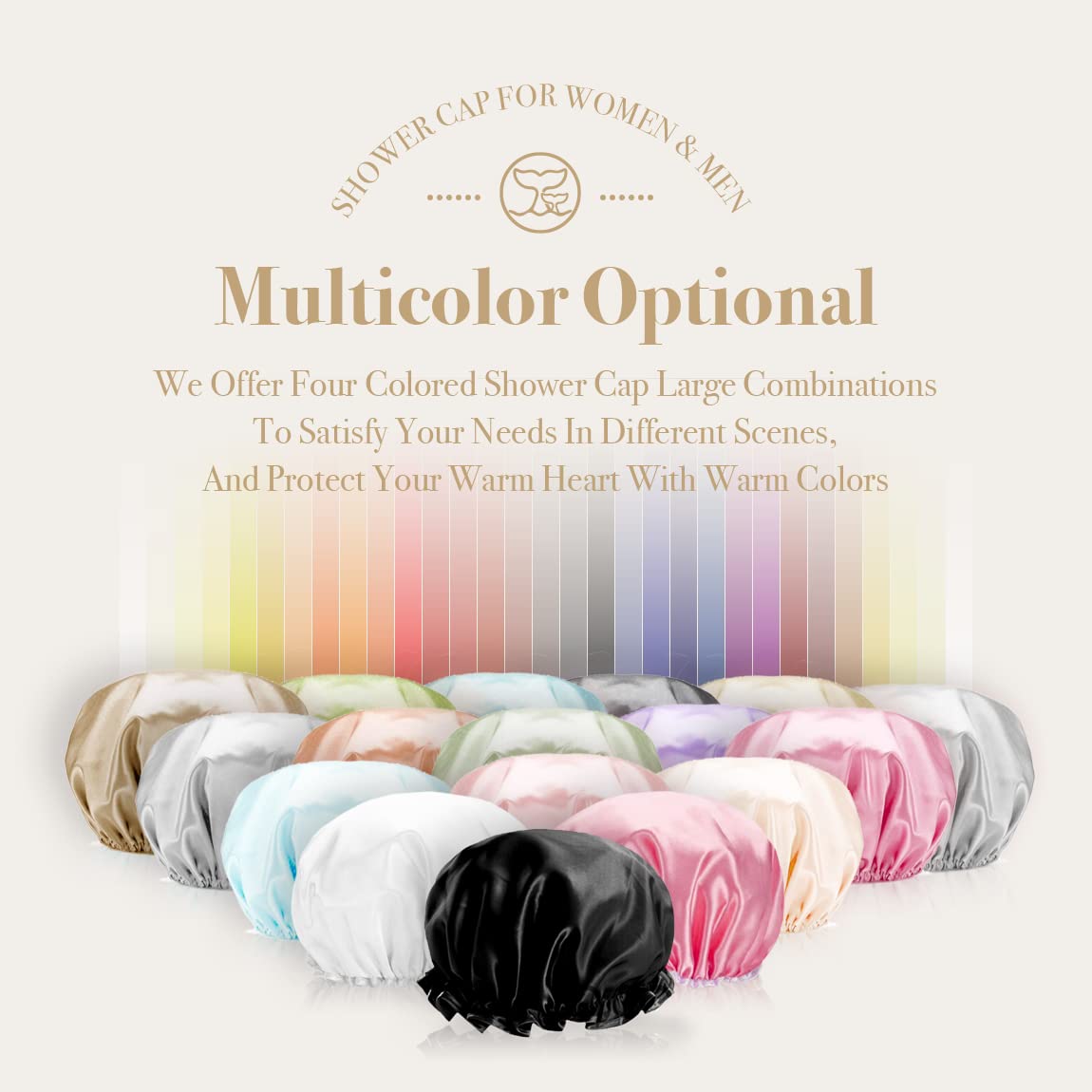WhaleLife Shower Cap suitable for all hair types