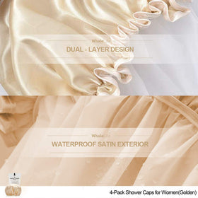 WhaleLife Shower Caps set displayed with packaging