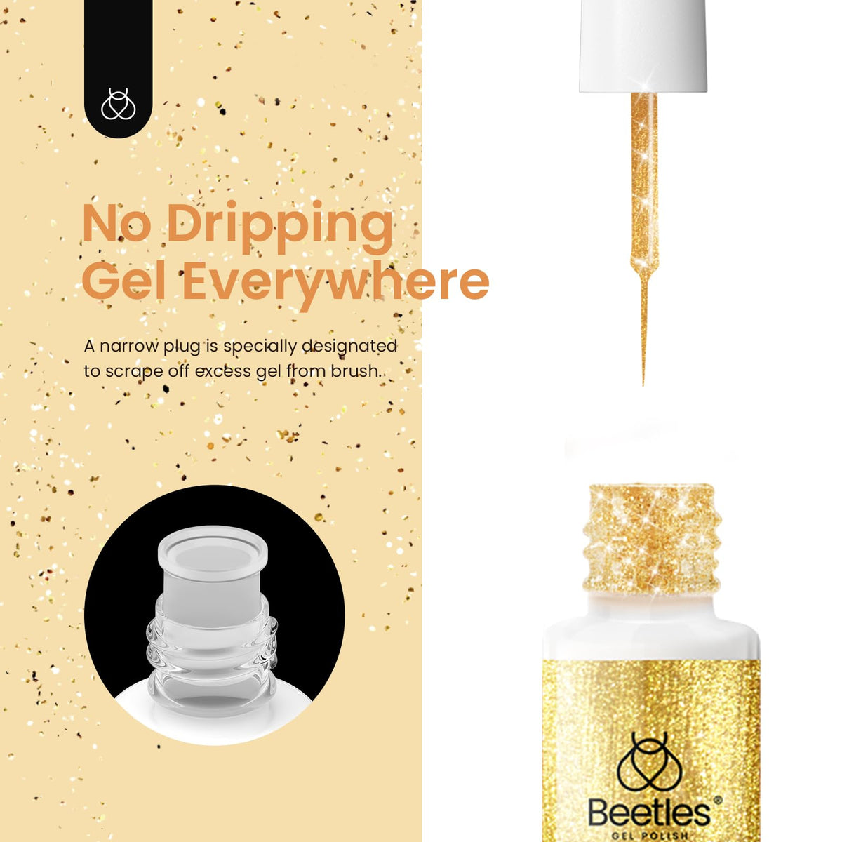 White gel polish bottle close-up