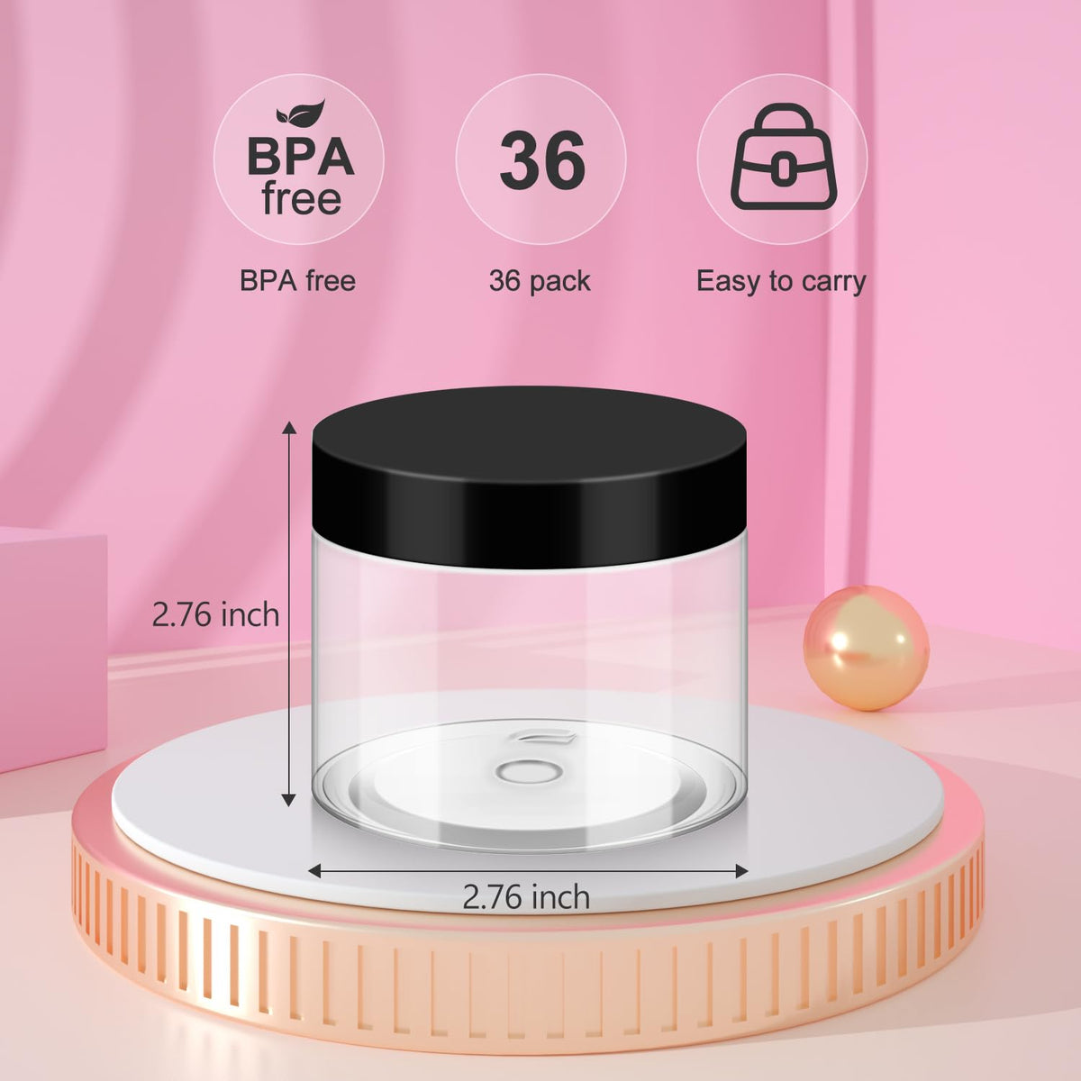 Wide mouth design of Loretoy 6 oz jar for easy filling