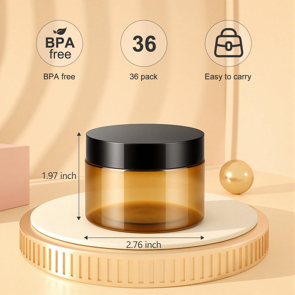 Wide mouth design of Loretoy plastic jar