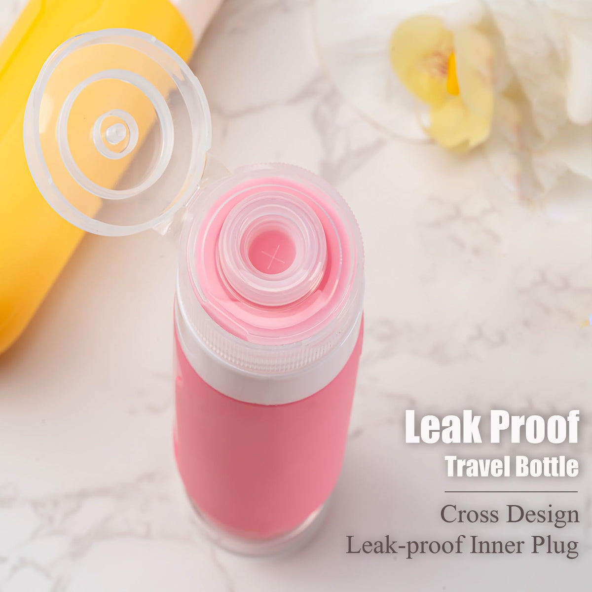 Wide mouth travel bottle for easy filling and cleaning