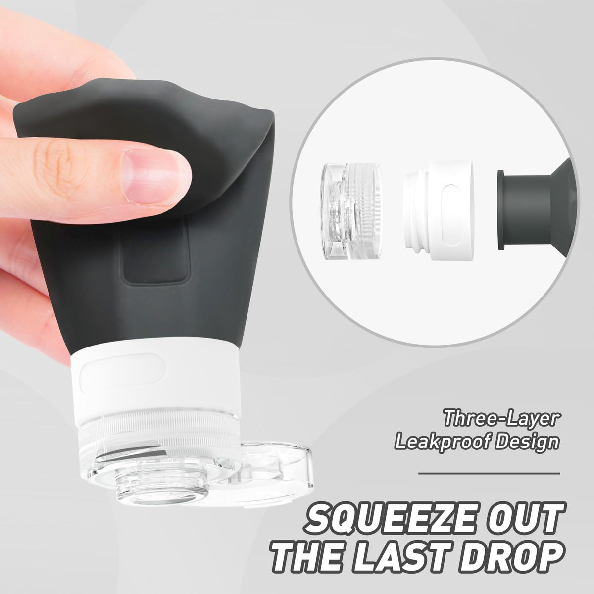 Wide opening design of Redfly travel bottle for easy filling