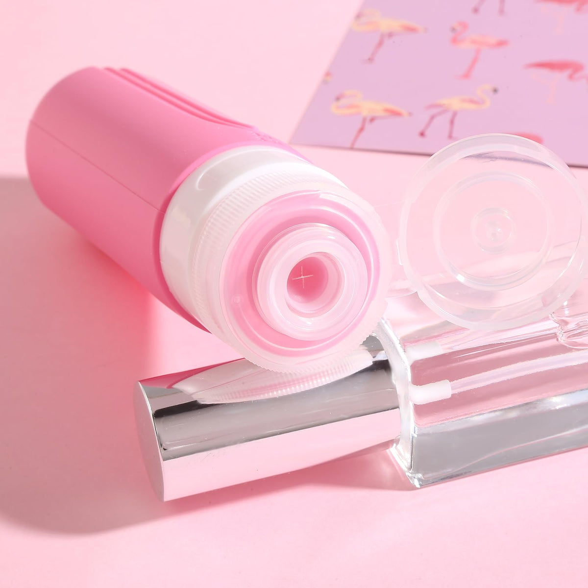 Wide opening of CHEODIN travel bottle for easy filling