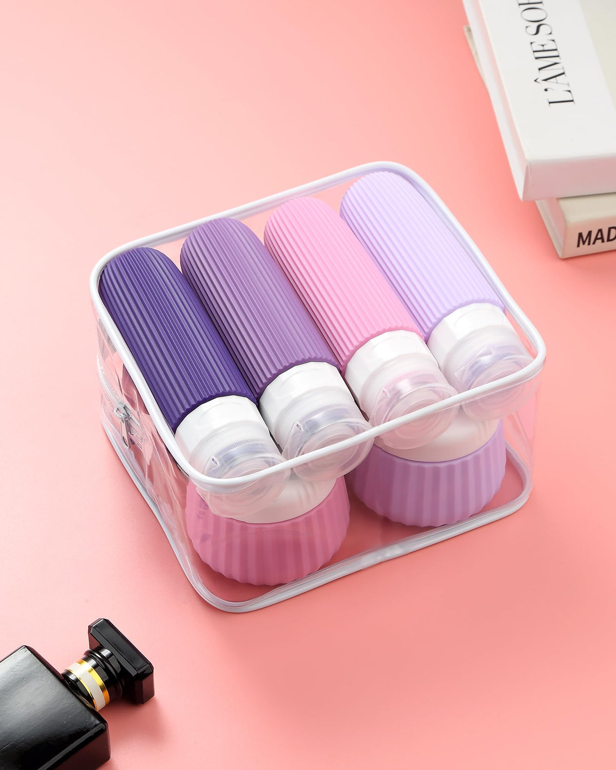 Wide opening of Mrsdry refillable travel containers
