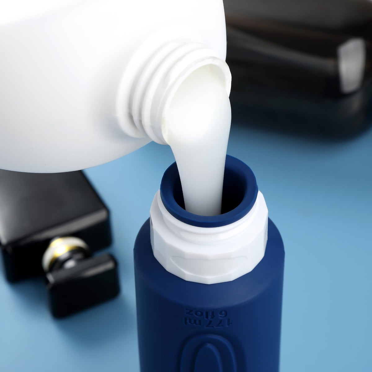 Wide opening of Mrsdry travel bottle for easy filling