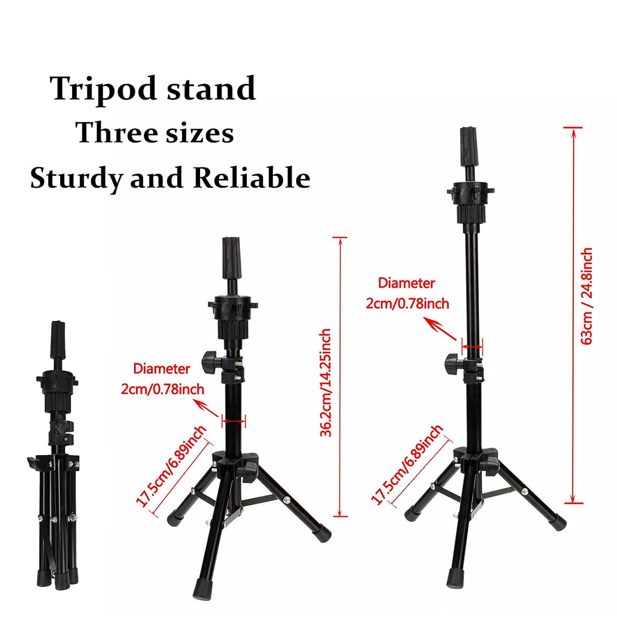 Wig head stand on a desktop setup