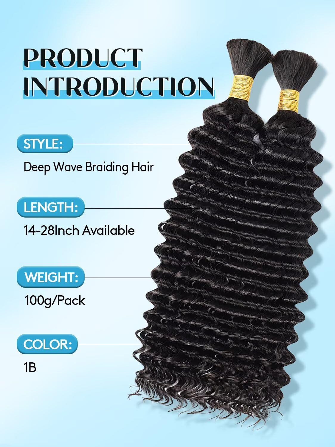 WIGGSALONG boho hair for braiding natural black colour