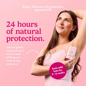 Wild deodorant application on skin