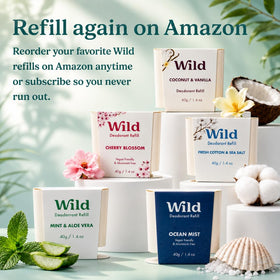 Wild deodorant refill packaging
