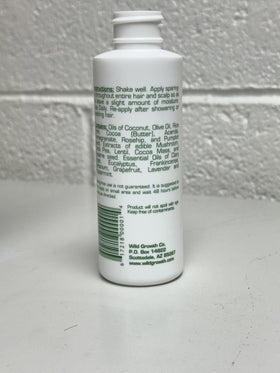 Wild Growth Hair Oil 4oz back view showing ingredients