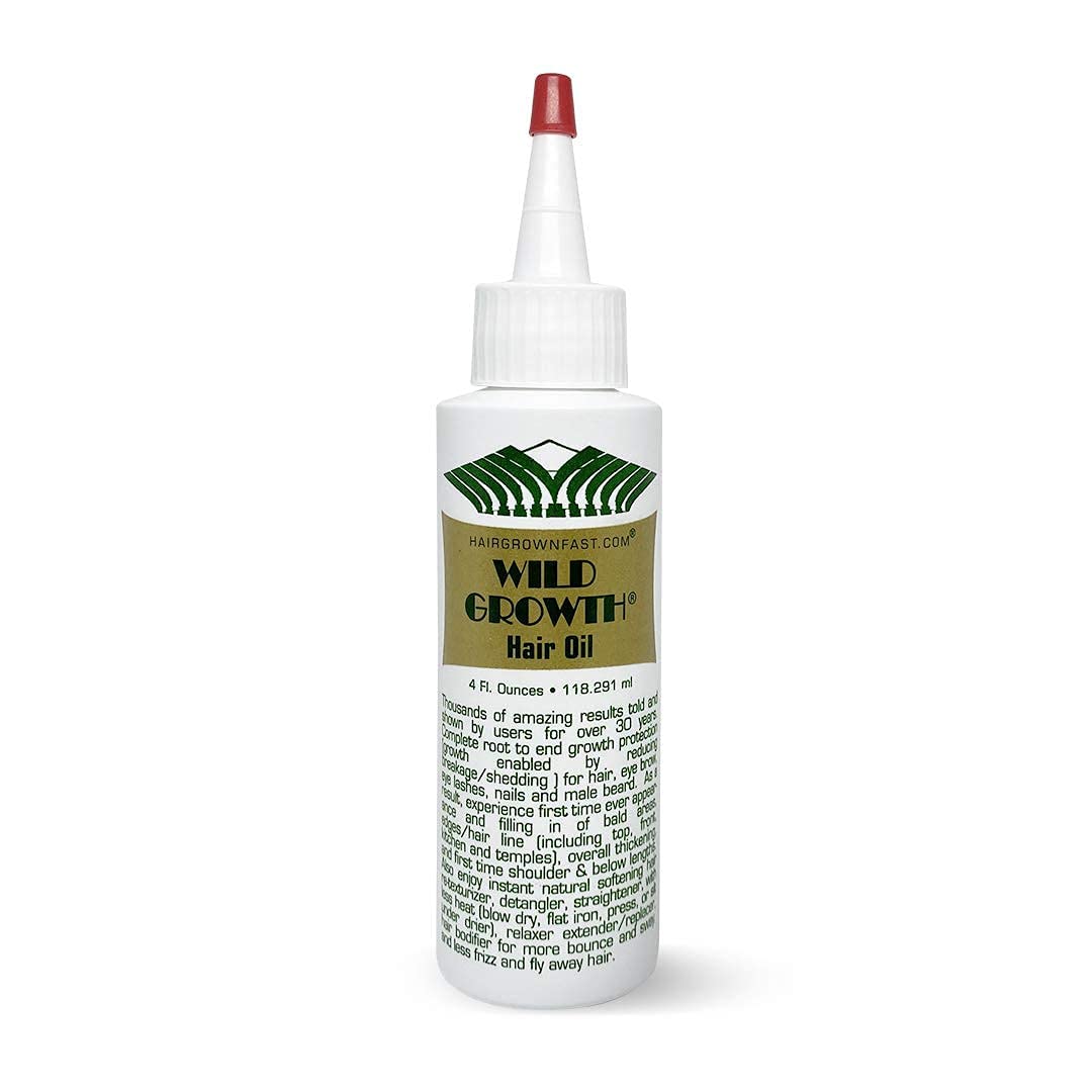 Wild Growth Hair Oil 4oz green bottle front view