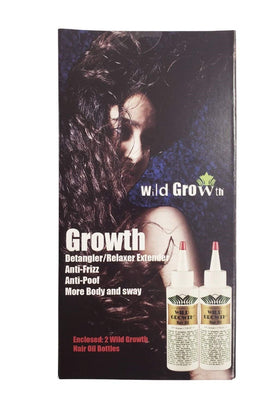 Wild Growth Hair Oil back view with usage instructions