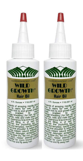 Wild Growth Hair Oil Pack of 2 front view with 4 fl. ounce bags