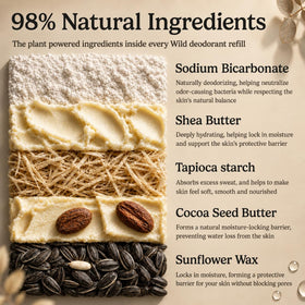 Wild Natural Deodorant Fresh Cotton & Sea Salt scent