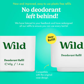 Wild Natural Deodorant refill in Fresh Cotton & Sea Salt scent