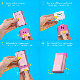 Wild Refillable Deodorant stick showing bamboo pulp material