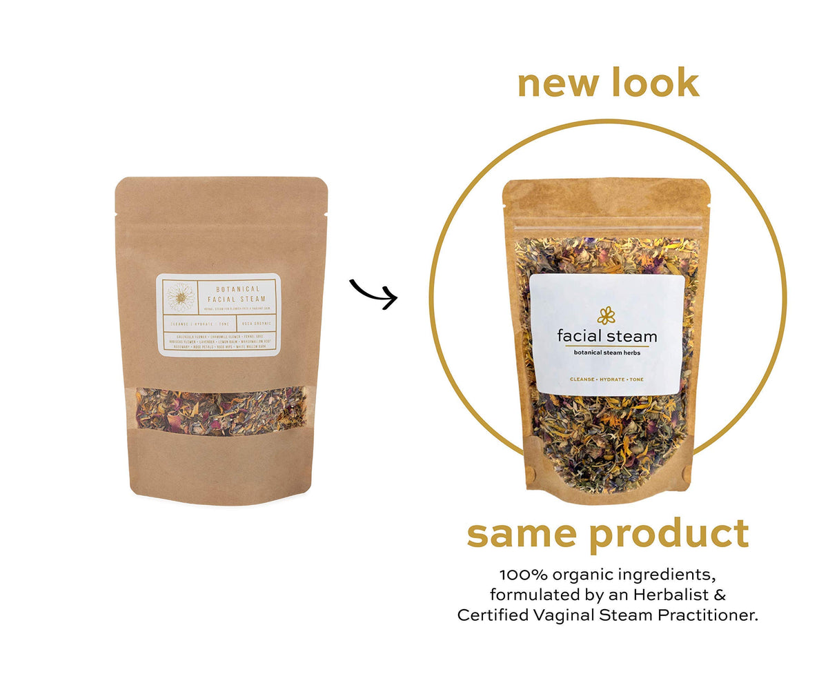 WILDFLOWER WELLNESS Botanical Facial Steam herbs displayed with flowers
