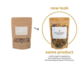 WILDFLOWER WELLNESS Botanical Facial Steam herbs displayed with flowers