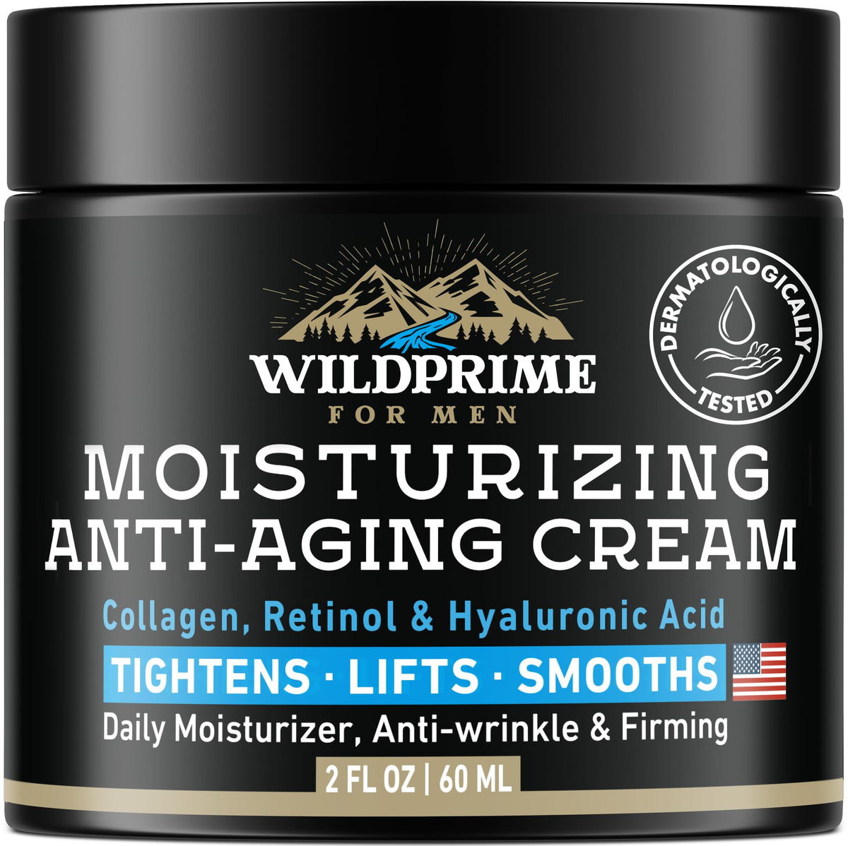 WildPRIME Men's Face Moisturizer Cream 2 oz front view