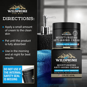 WildPRIME Men's Face Moisturizer Cream 2 oz lifestyle scene