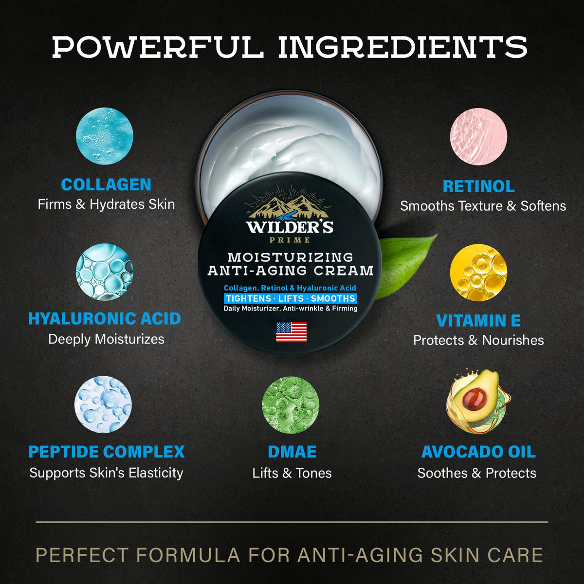 WildPRIME Men's Face Moisturizer Cream 2 oz side view