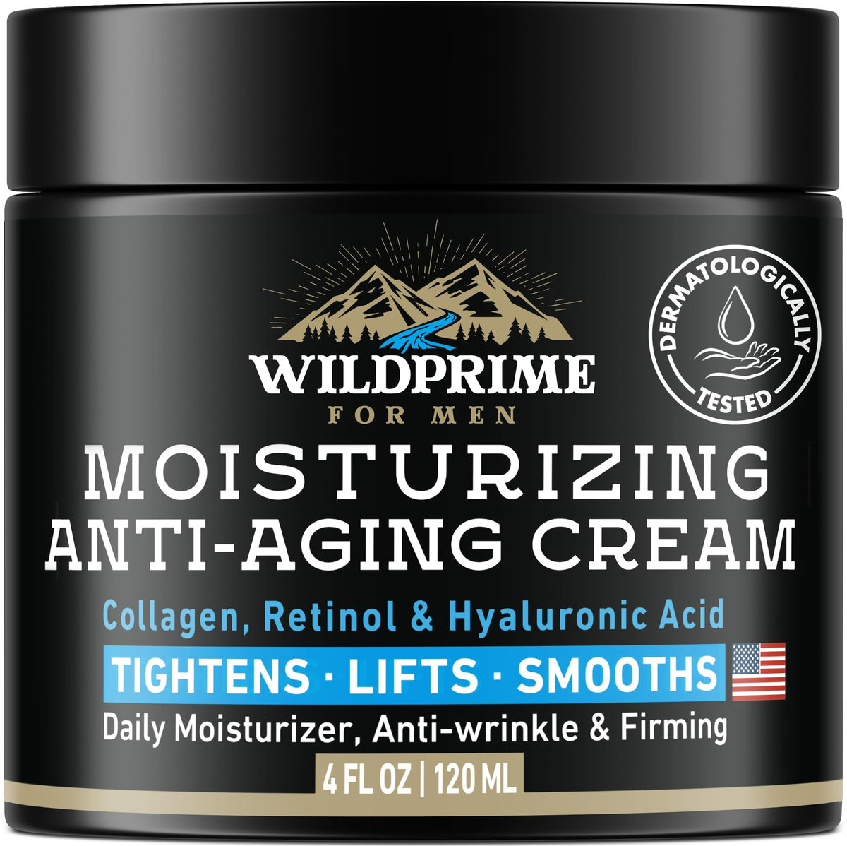WildPRIME Men's Face Moisturizer Cream 4 oz front view