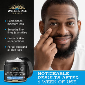 WildPRIME Men's Face Moisturizer Cream texture close-up