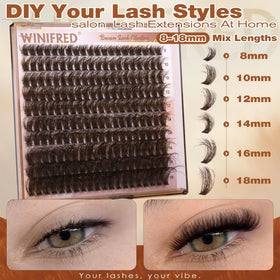 Winifred Brown Lash Clusters in lash tweezers