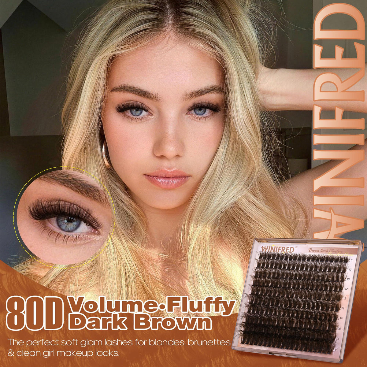 Winifred Brown Lash Clusters packaging