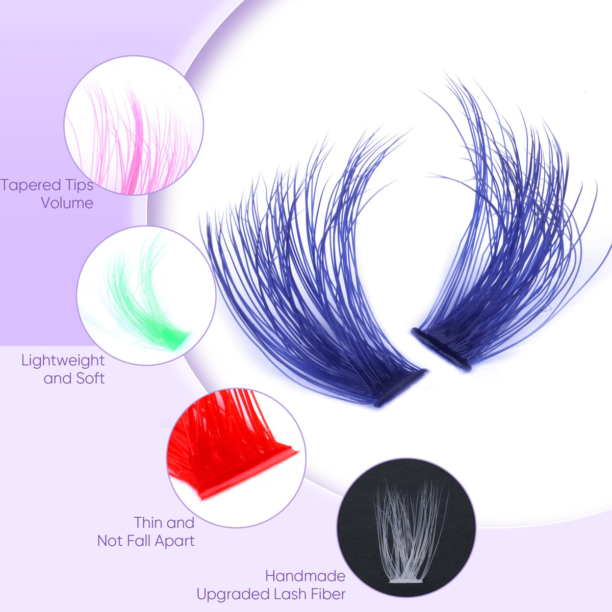 Winifred Colored Lash Clusters in a makeup kit