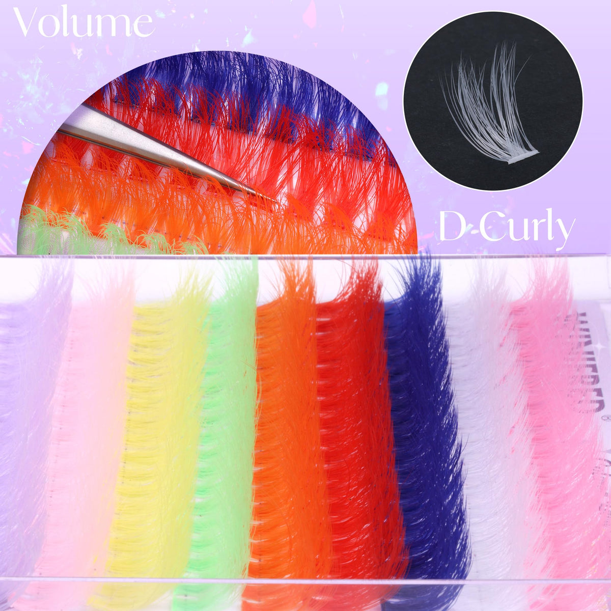 Winifred Colored Lash Clusters packaging details