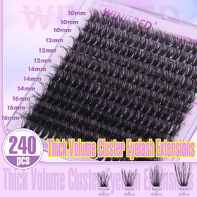Winifred Lash Clusters 10-16mm mixed length overview