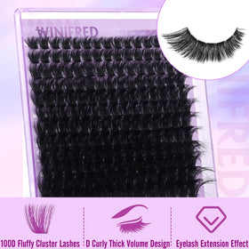 Winifred Lash Clusters 12mm length close-up