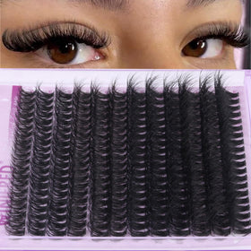 Winifred Lash Clusters applied on model's eyes