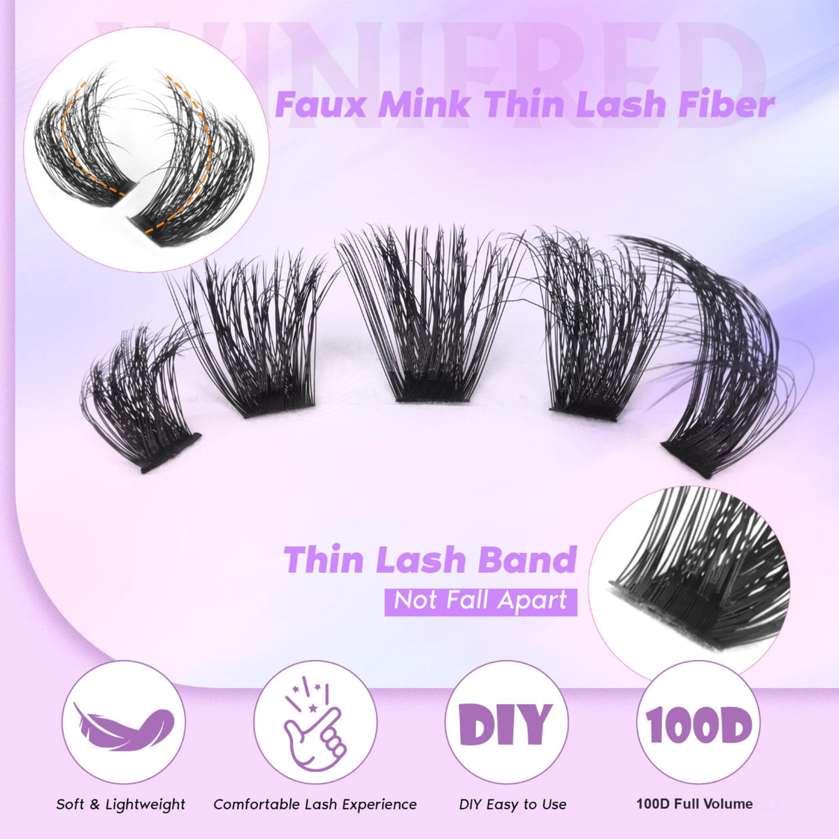 Winifred Lash Clusters packaging side view