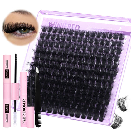 Winifred Lash Extension Kit with 240 thick mink lash clusters