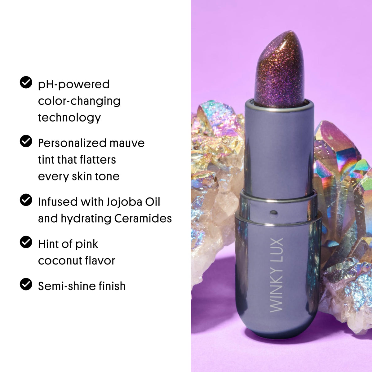 Winky Lux Aurora Glimmer Balm side view showing packaging details