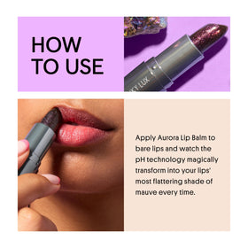 Winky Lux Aurora Glimmer Balm with shimmer effect under light