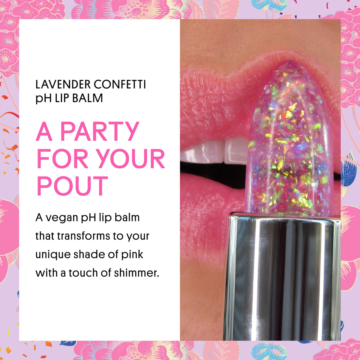 Winky Lux Lavender Glitter Confetti Balm close-up of the balm