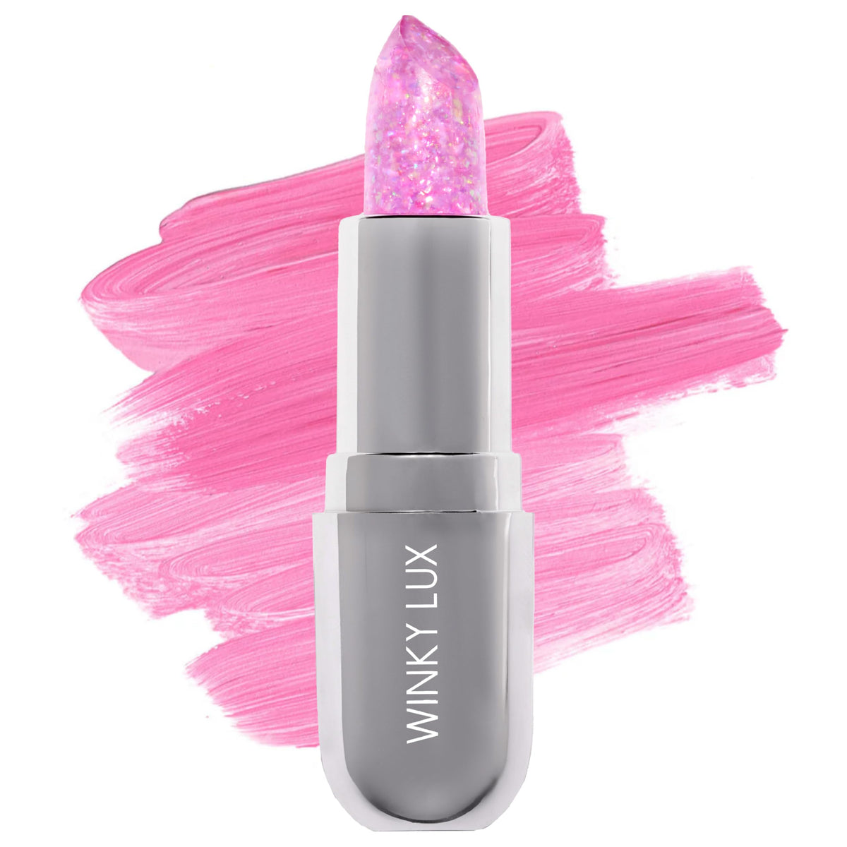 Winky Lux Lavender Glitter Confetti Balm front view with packaging
