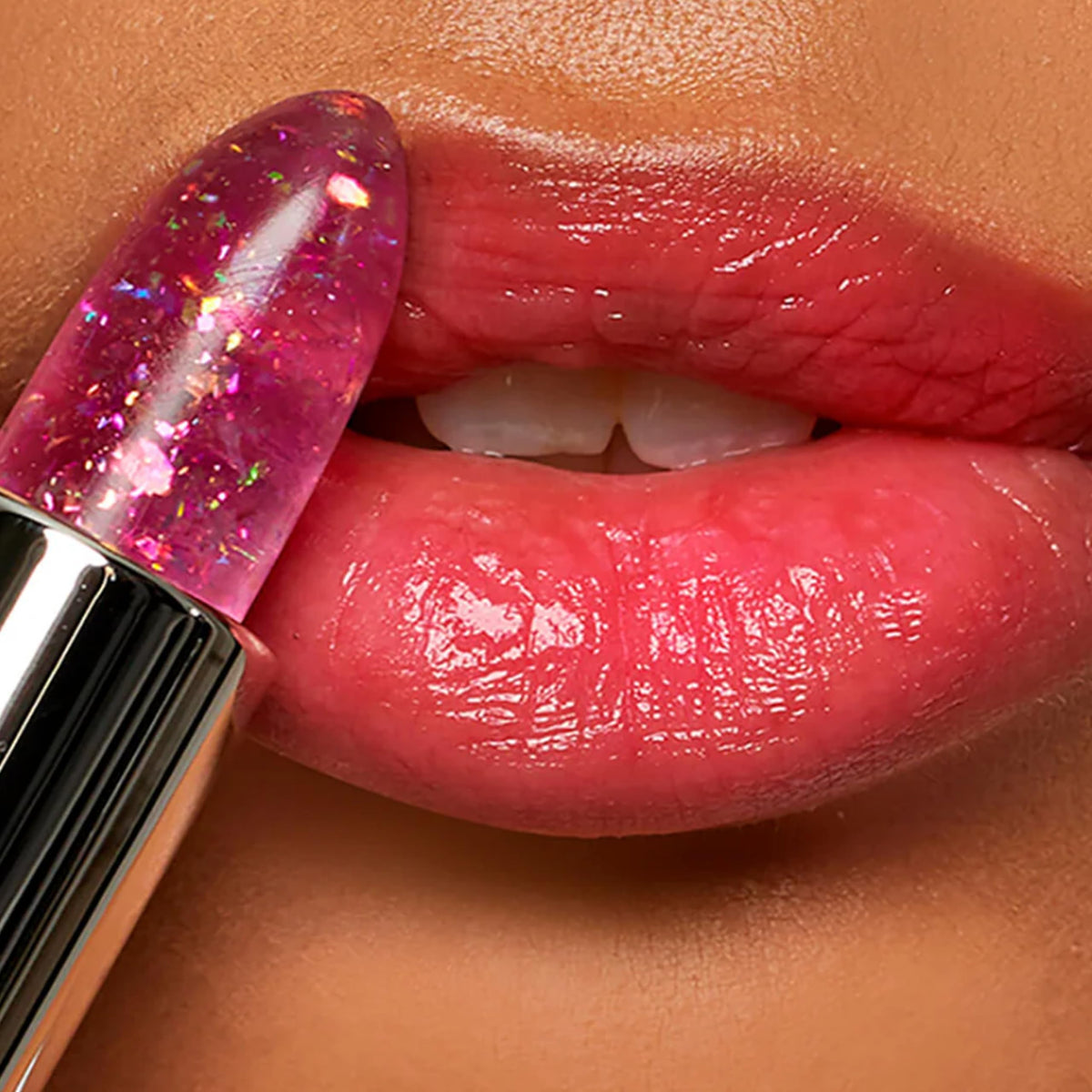 Winky Lux Lavender Glitter Confetti Balm open showing the product