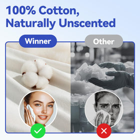 Winner Face Towels showing biodegradable packaging